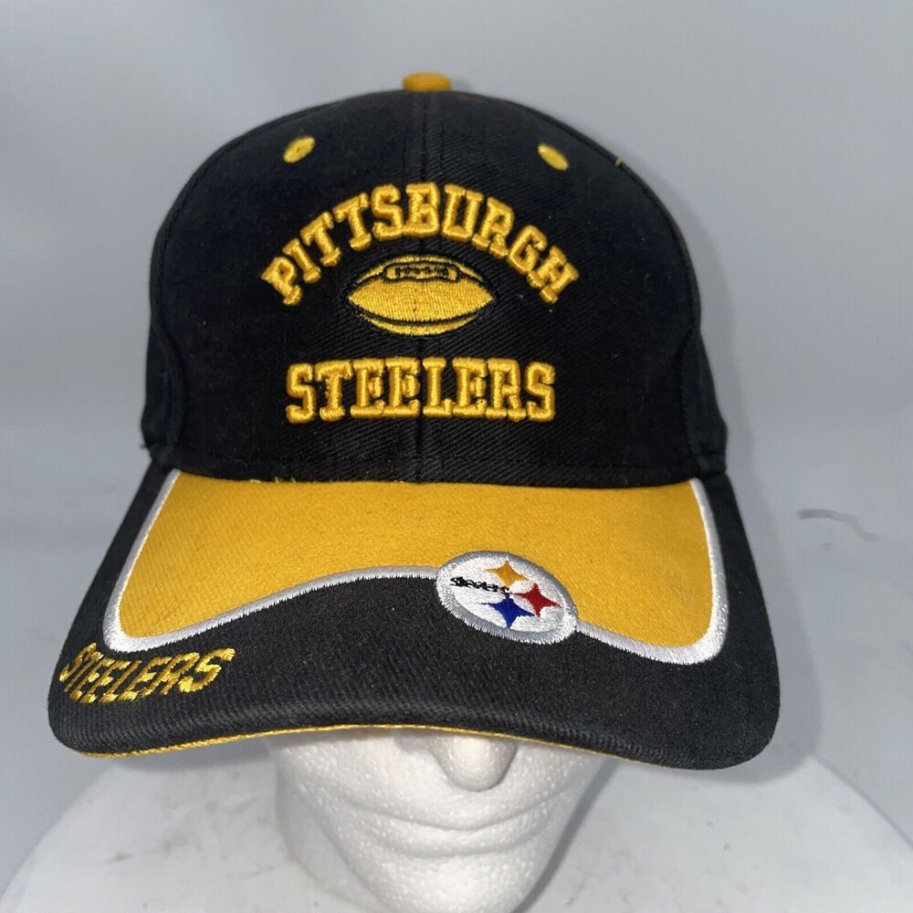 Pittsburgh Steelers Hat Cap Adjustable NFL Team Apparel Black / Yellow Football